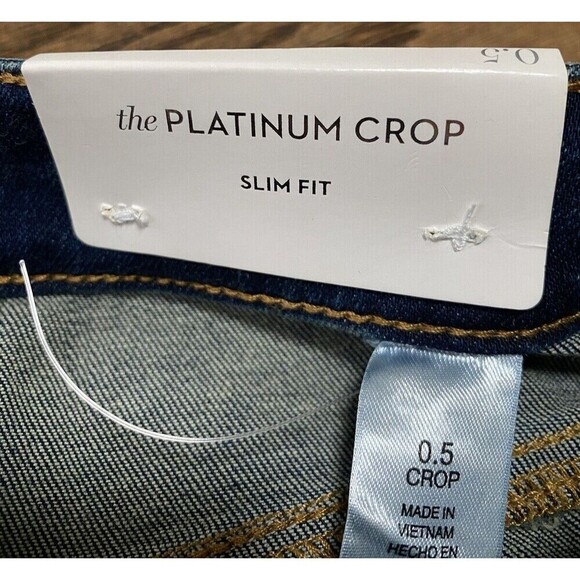 Chicos Jeans Size 0.5 US 6 XS Platinum Straight Crop Slim Fit Pants - Picture 5 of 12